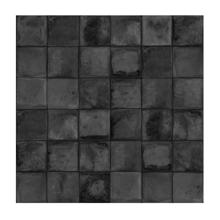 Tapet Pe Vinil De Perete, Tulup, Placi gri, Gri, 250 x 250 cm, Pentru Bucatarie, Pentru Uz Intern, 010100060060000282522