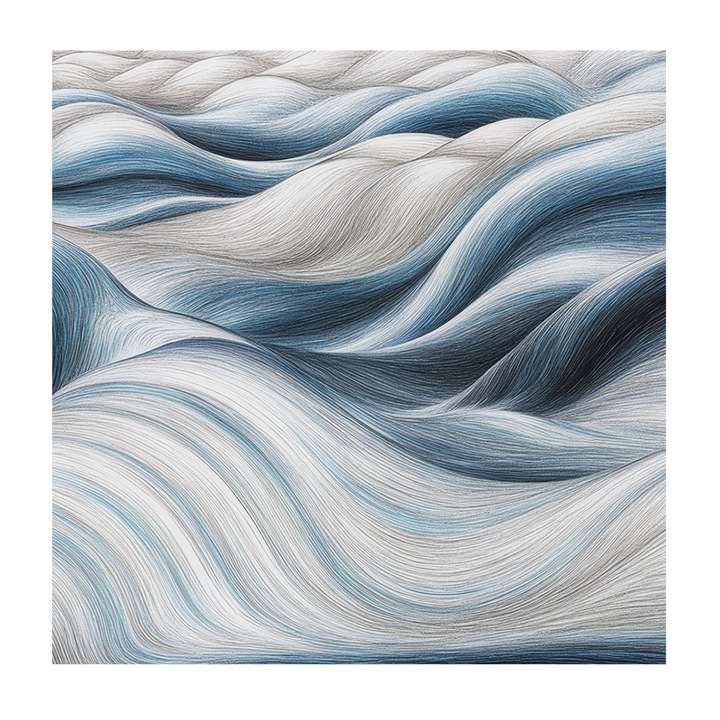 Tapéta Falra, Tulup, Lágy hullámok, Fehér, 250 x 250 cm, Nem Szőtt, Erős Ragasztó, 010100060060000284764