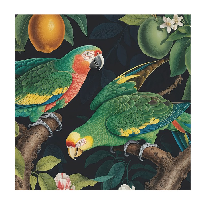 Rola Tapet Vinil De Perete, Tulup, Aventura tropicala, Verde, 250 x 250 cm, Pentru Living, Culoare Intensa, 010100060060000284747