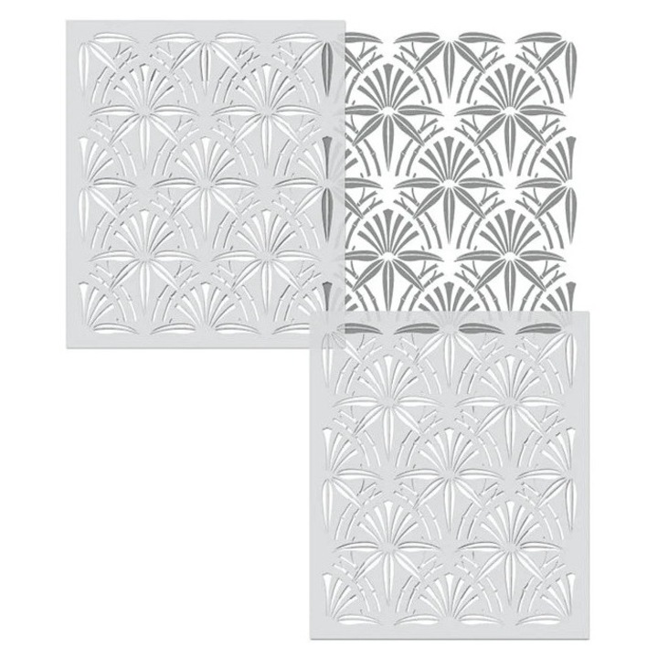 Sablon Perete vopsire, tencuiala dimensiune 900x600 x mm grosime 0, 7mm Upscaled Cabana Bamboo model MXSP7494