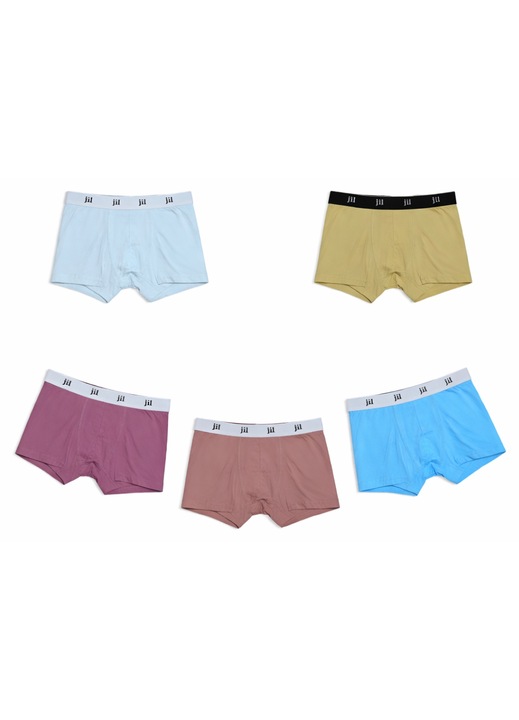 Set 5 Boxeri, Jìl, Bumbac, Multicolor, M