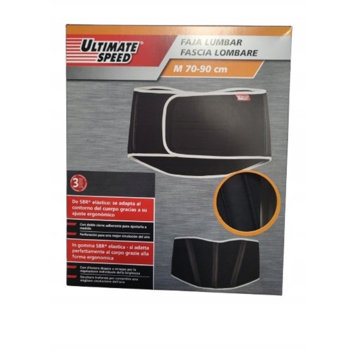 Banderolă pentru gât ULTIMATE SPEED, M 70-90 cm, respirabil, negru