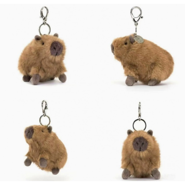 Jucarie de plus - Breloc Capybara, materiale premium, maro