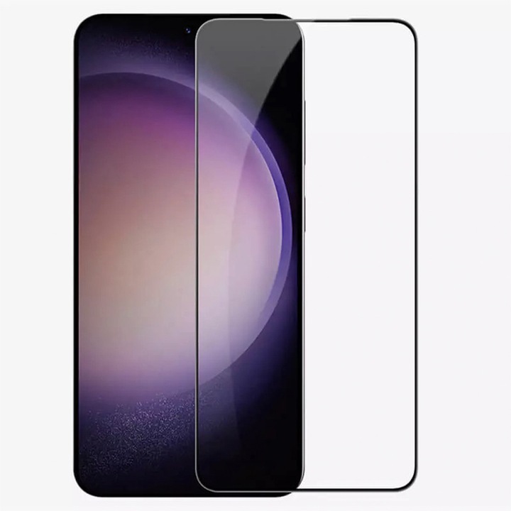 Folie Titan Protect compatibila cu Samsung Galaxy S26, Protectie extra profesionala, Ioni Hard to crack, 3D Fusion Instant, Full Cover, Sticla, Negru