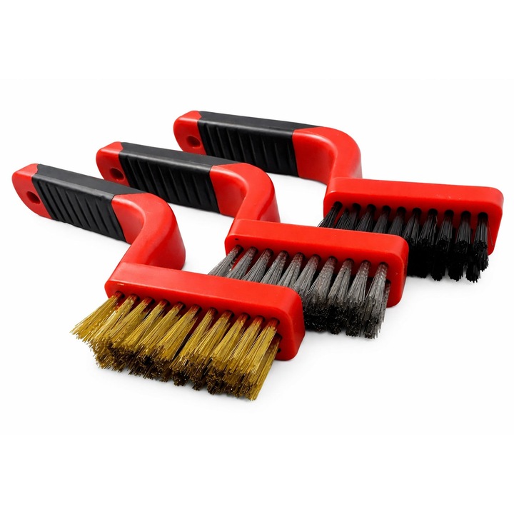 Set perii de sarma pentru curatare si indepartarea ruginei, GEBO TOOLS, 170 mm, 3 piese