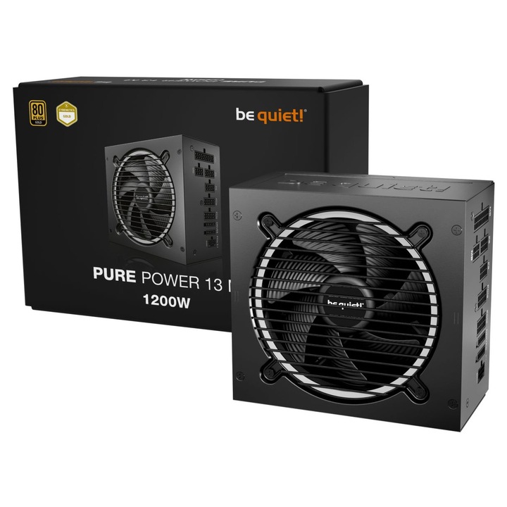 Sursa PC Be quiet! 1200W 80+ Gold Pure Power 13 M, modulara, ATX 3.1, 12cm