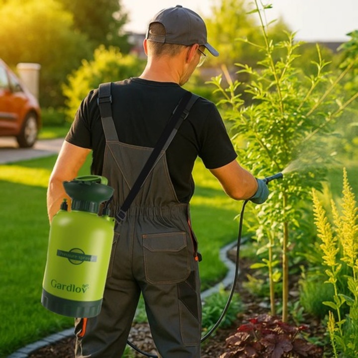 Pompa Manuala De Stropit Cu Presiune, Capacitate 5 L, Raza De Actiune 150 cm, Presiune 2, 76 bar