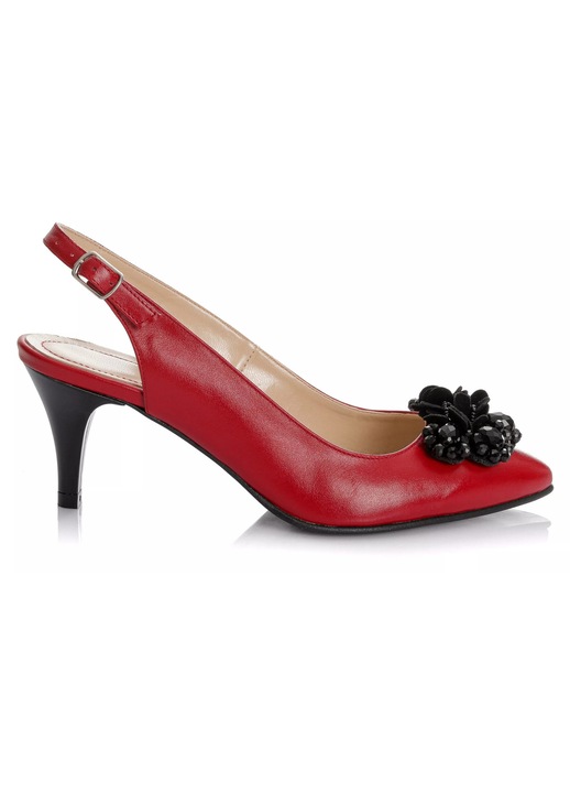 Sandale dama din piele naturala - ROSU BOX - D44 RB, Rosu