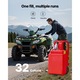 Rezervor combustibil portabil, Cisterna mobila, Cu pompa electrica 12V, 121 L, Debit 9, 5 L/min, Furtun 1, 2 m, Pistol cu oprire automata, Pentru benzina si motorina, Rosu