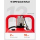 Rezervor portabil combustibil, Carucior cu pompa de transfer 12 V 57 L/min, Capacitate 121 L, Furtun 4 m, Pistol manual, Benzina si motorina, Pentru barci si ATV-uri