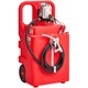 Rezervor portabil combustibil, Carucior cu pompa de transfer 12 V 57 L/min, Capacitate 121 L, Furtun 4 m, Pistol manual, Benzina si motorina, Pentru barci si ATV-uri
