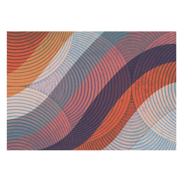 Fotótapéta Falra, Tulup, Színes hullámok, Narancssárga, 208 x 146 cm, Vlies, Modern Belsőépítészeti Dekoráció, 010100060040000284837