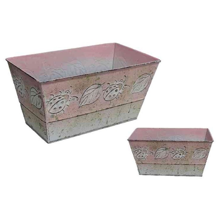 Jardinieră Metalică Roz