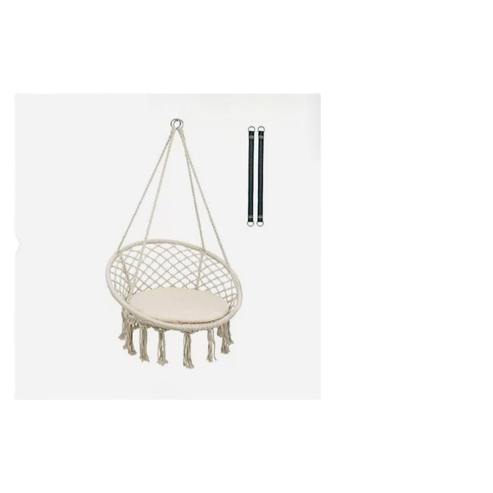 Fotoliu Suspendat Macrame Ø60x80cm