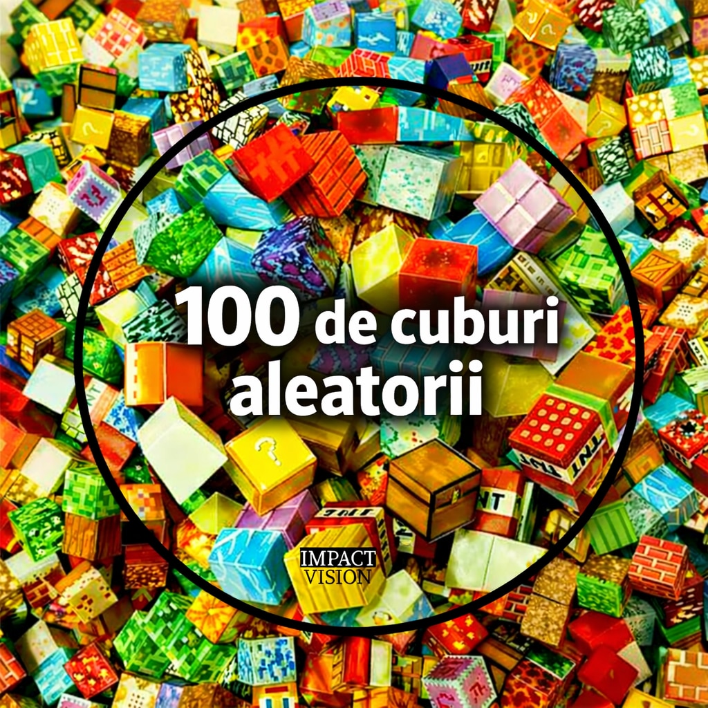 Set de constructie magnetic 100 piese Impact Vision®, cuburi magnetice ...