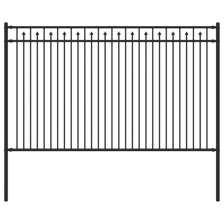 Gard cu Varfuri vidaXL, Negru 200 x 166 cm Otel vopsit electrostatic