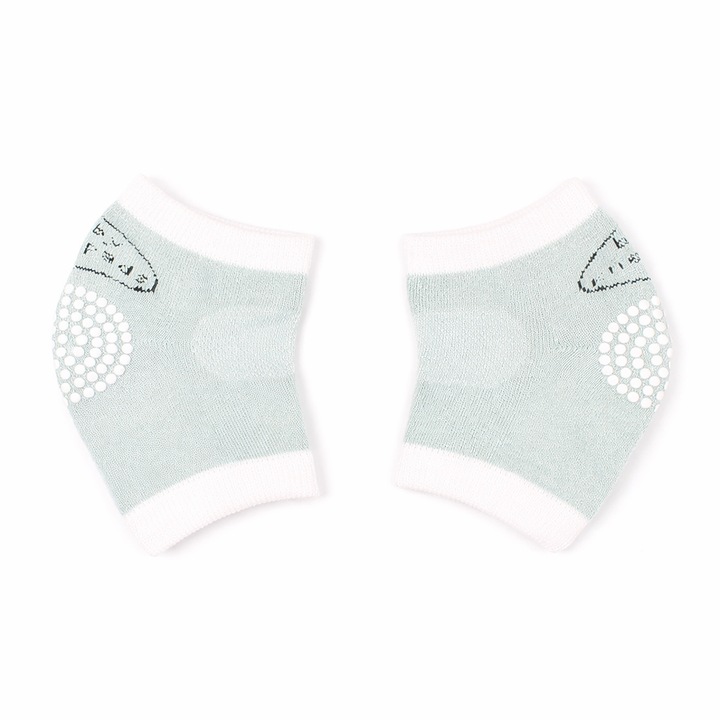 Protectii genunchi si coate pentru bebelusi Bedex®, anti-alunecare, din bumbac, pentru tarat, mers si joaca, 0–5 ani, culoare vernil