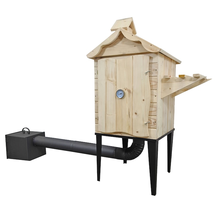 Afumatoare din lemn de gradina pentru peste, carne si branza, EXPERT092N, 127x50x50 cm