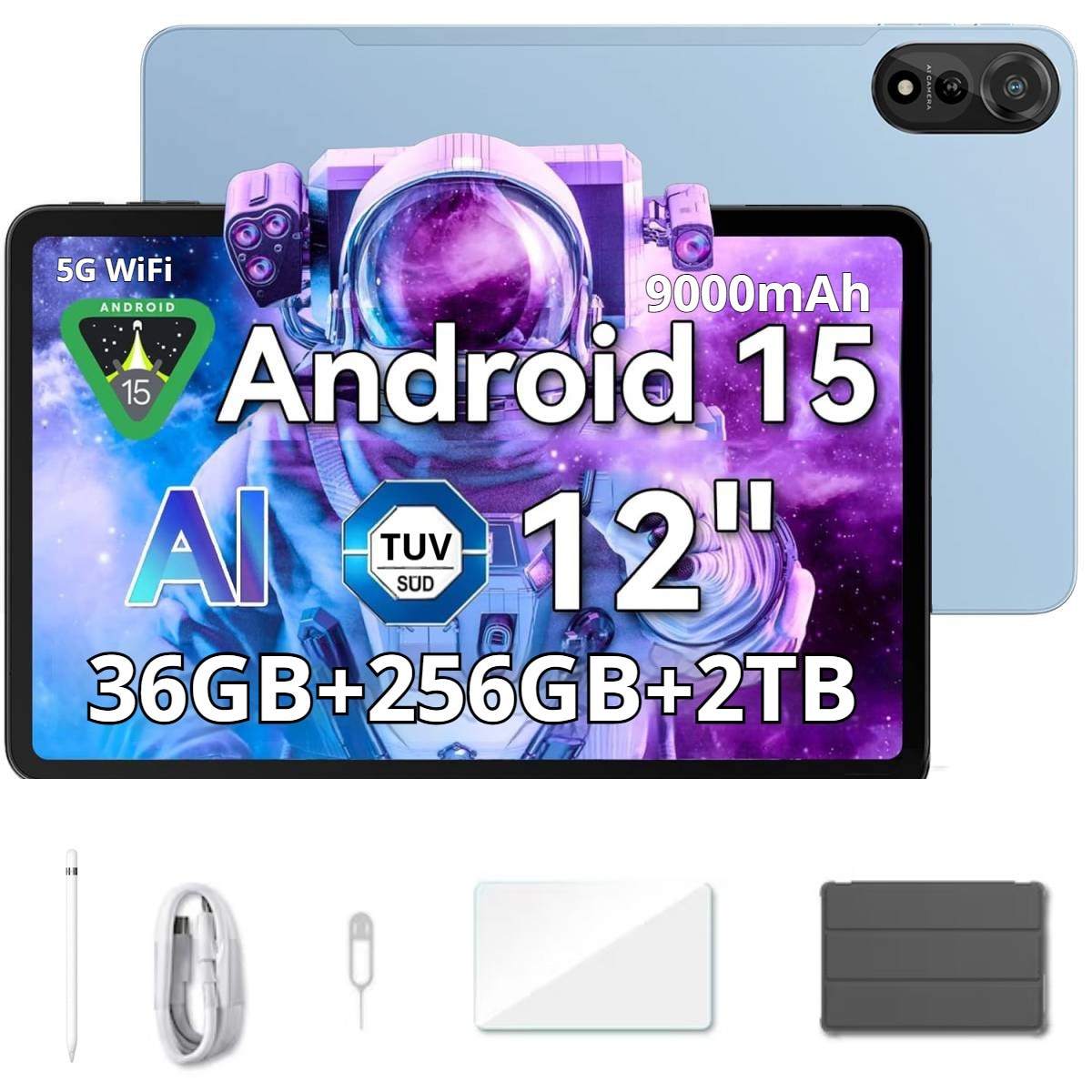 Tableta Blackview MEGA 2, Android 15, 36 GB RAM+256 GB ROM