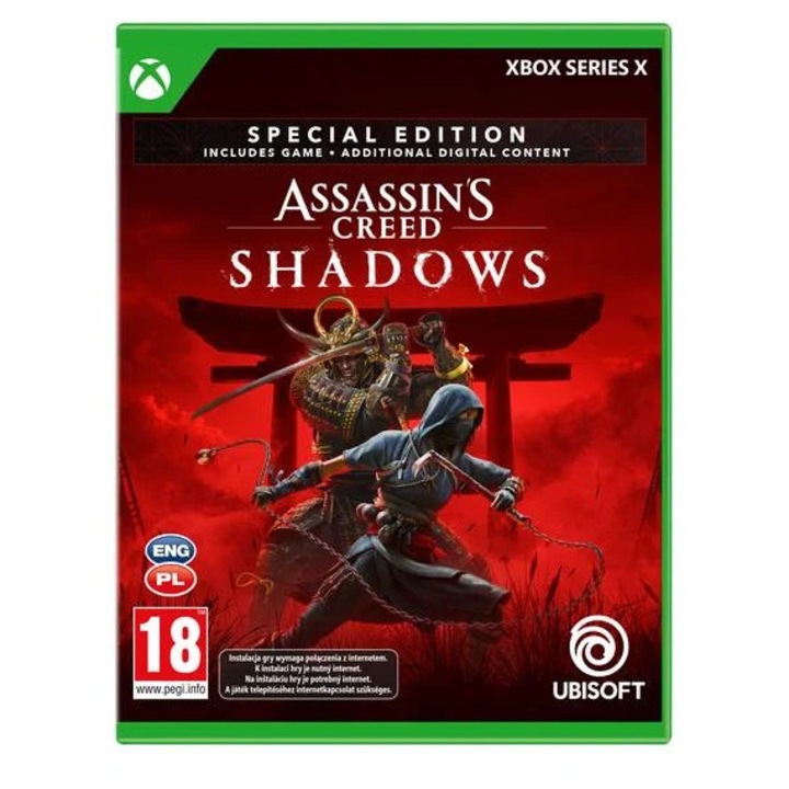 Joc Xbox Series Assassin's Creed Shadows - Edtie Speciala, 1-2 jucatori, Ubisoft