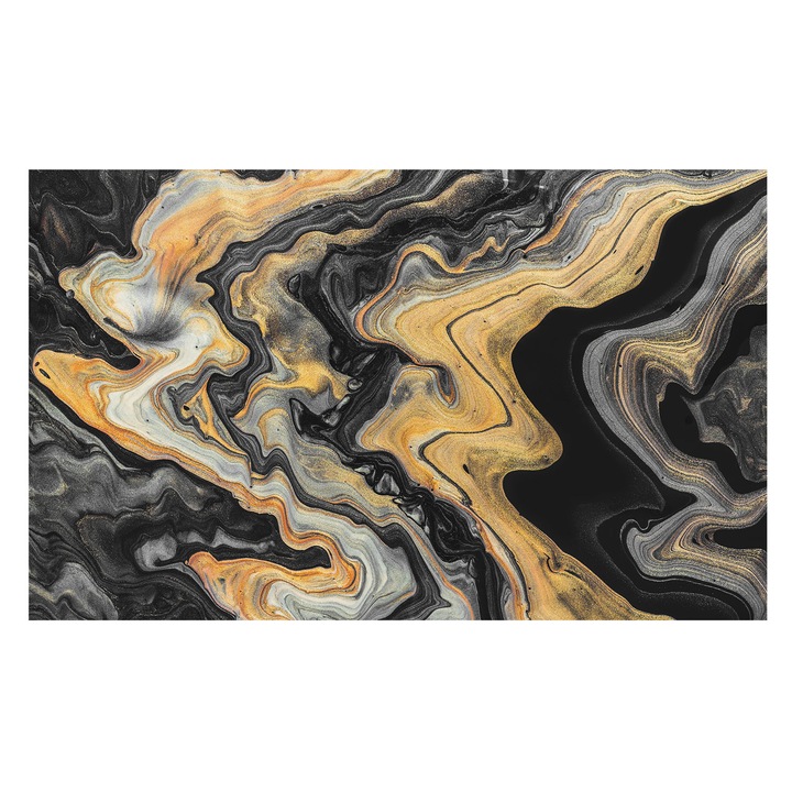 Vlies Fotótapéta De Perete, Tulup, Caleidoscopul liniilor, Negru, 416 x 254 cm, De Interior, Usor De Instalat, 010100060100000077316