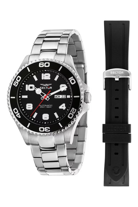 Sector, Ceas automatic din otel inoxidabil, Argintiu