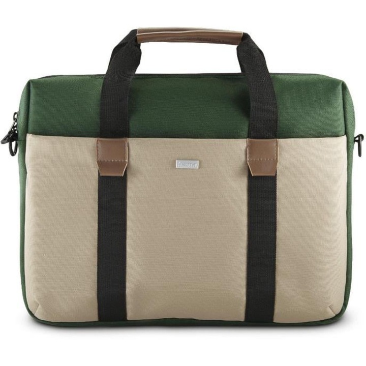 Hama Silvan 13.3-14.1 hüvelykes laptop táska, zöld, újrahasznosított anyagból, vízálló, fő rekesszel és elülső zsebbel