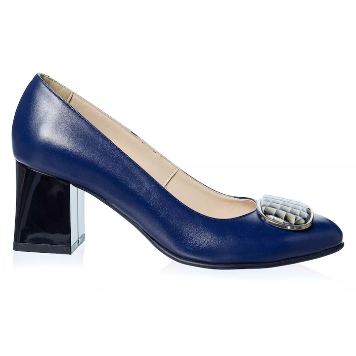 Дамски обувки от естествена кожа -СИН С КРОКО ЗЕЛЕН- A39 BCV, Зелен/Син