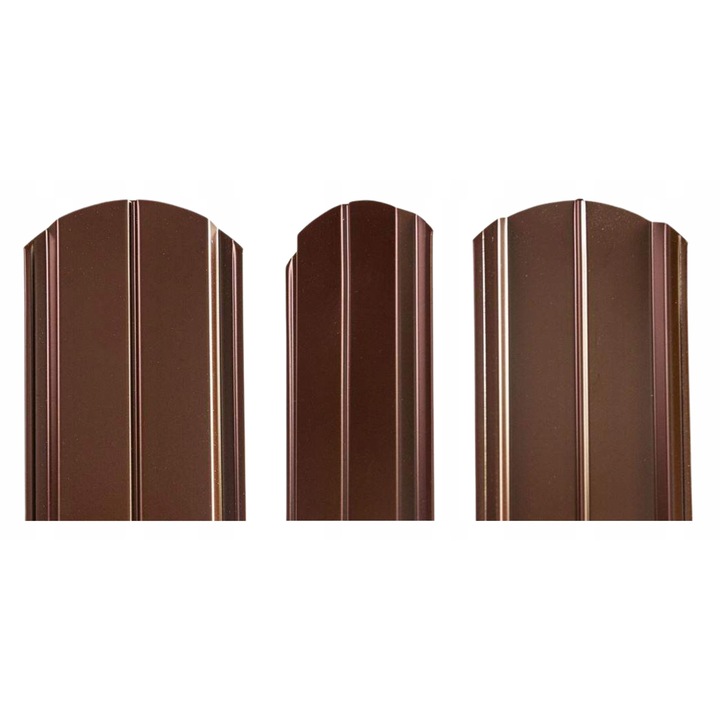 Sipca Metalica pentru Gard Zincata Gaja, Maro Lucios, dublu vopsit, 100 cm