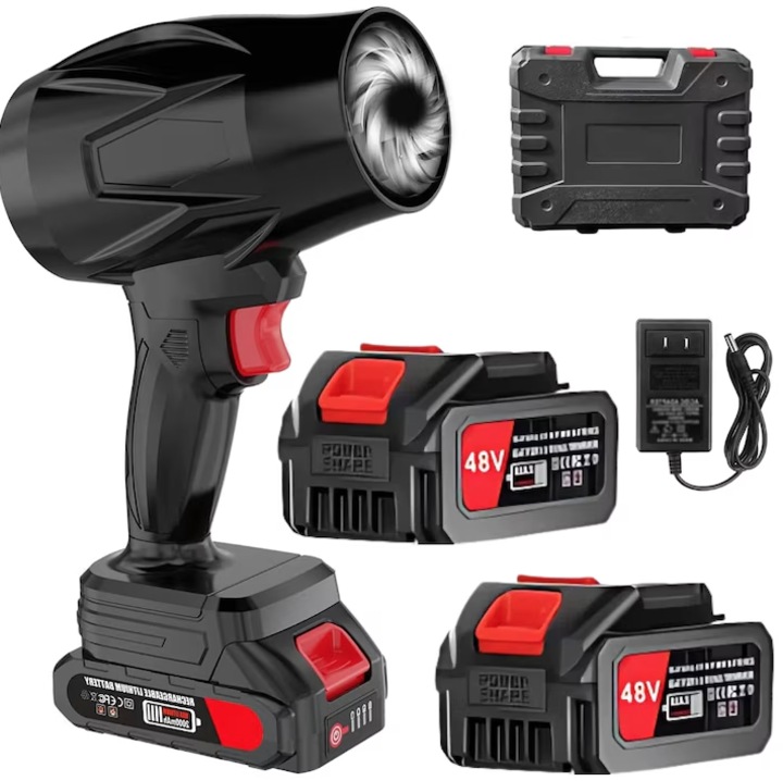 Suflanta portabila cu 2 acumulatori de 48V culoare negru