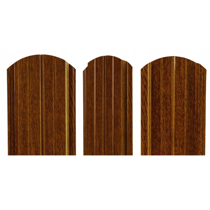 Sipca metalica pentru gard, zincata, dublu fata, stejar auriu, 210 cm