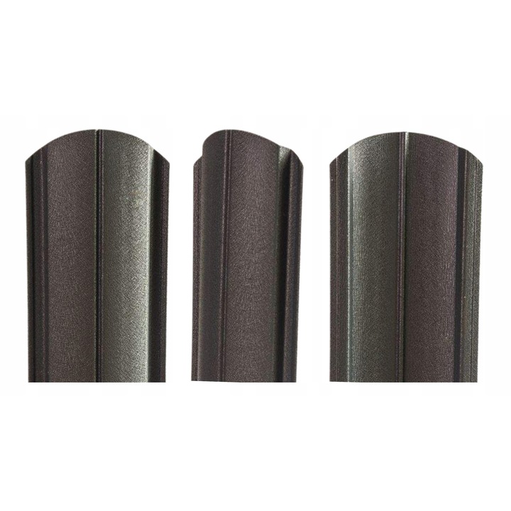 Sipca metalica pentru gard, zincat, dublu fata, gri mat, 180 cm