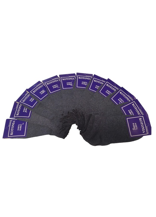 Set 12 sosete barbati, Kotonia Home, scurte, indigo melange, 40-45, 95% bumbac