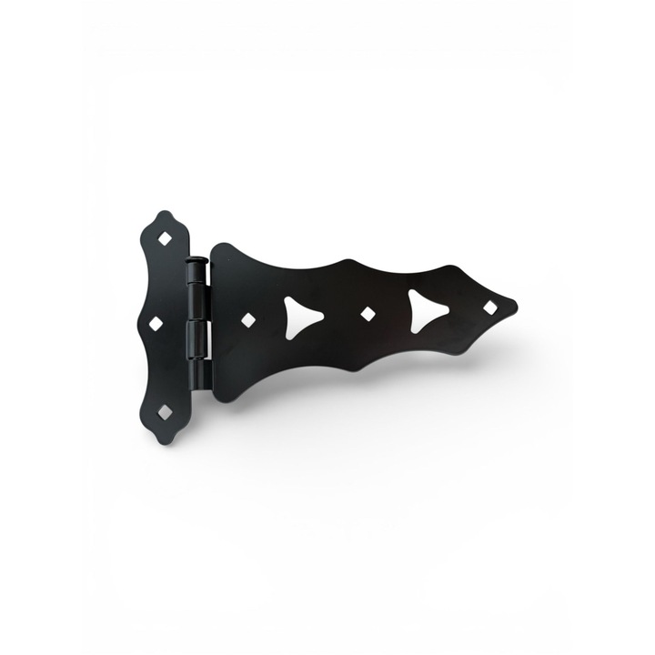 Balama decorativa AVI®, neagra, 10 inch, 30 cm, grosime 3 mm, pentru porti si usi din lemn, AVI-4878