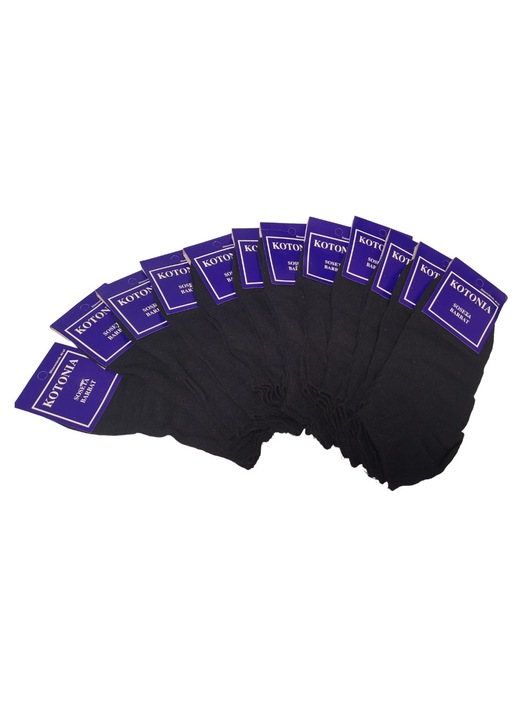 Set 12 sosete scurte barbatesti, negre, 40-45EU, Kotonia