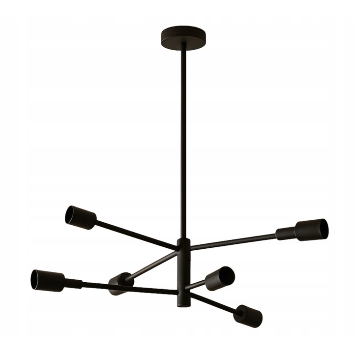 Candelabru Ledhoff, 6 Puncte De Lumina, Negru, 62x65x12cm