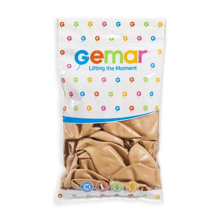 Set 100 baloane latex, G 120, Bej