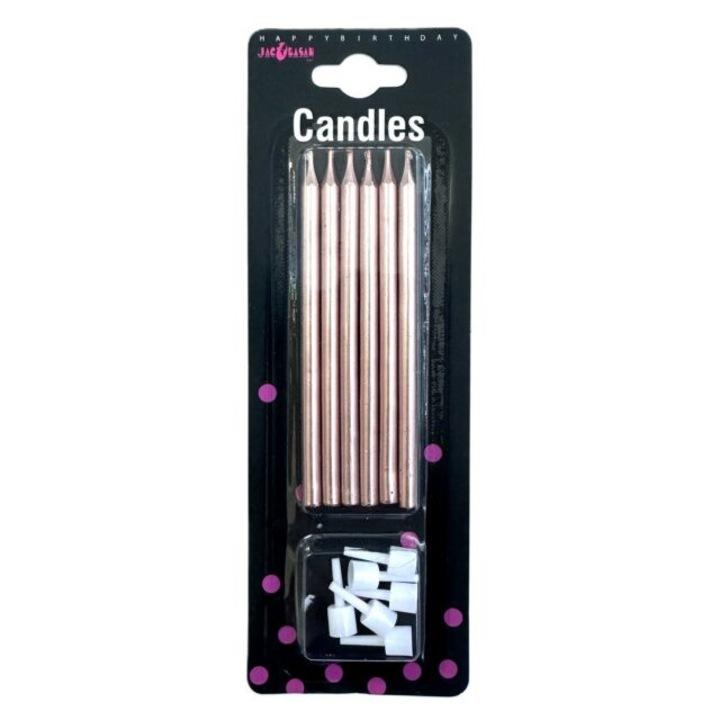 Комплект 6 свещи за торта, 9.5см