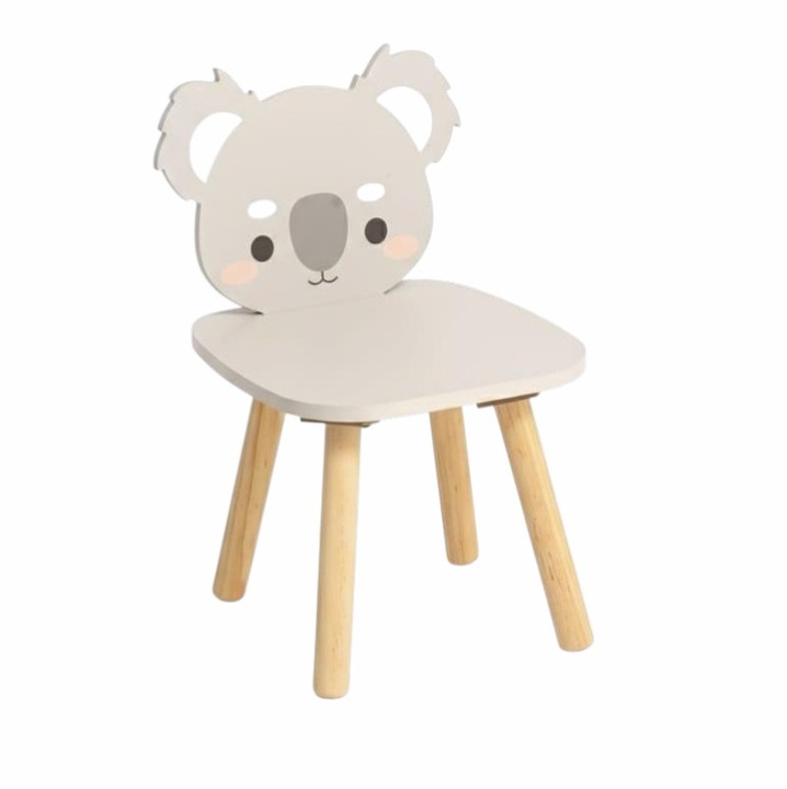 Scaun pentru copii, MDF, cu design ursulet Koala, U-Grow