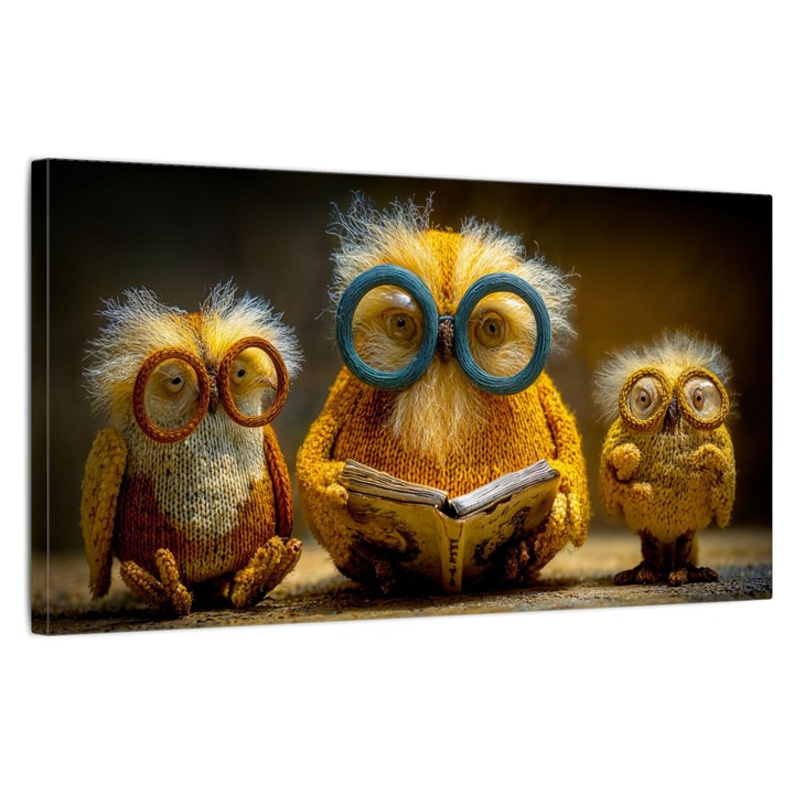 Tablou Canvas Premium Art-Zen, Camera Copiilor, Design Original, Print Grafic de Top, Sasiu Solid Lemn, 120x60 cm