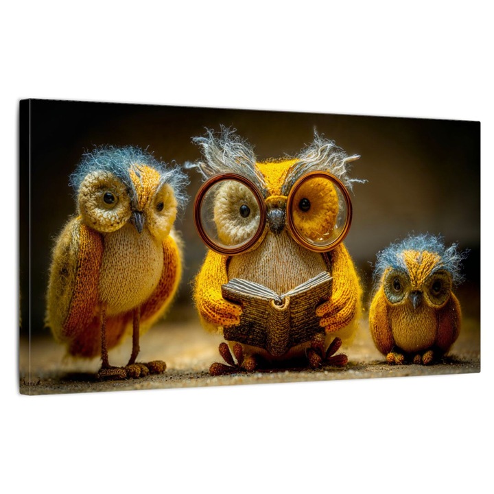 Tablou Canvas Premium Art-Zen, Camera Copiilor, Design Original, Print Grafic de Top, Sasiu Solid Lemn, 120x60 cm