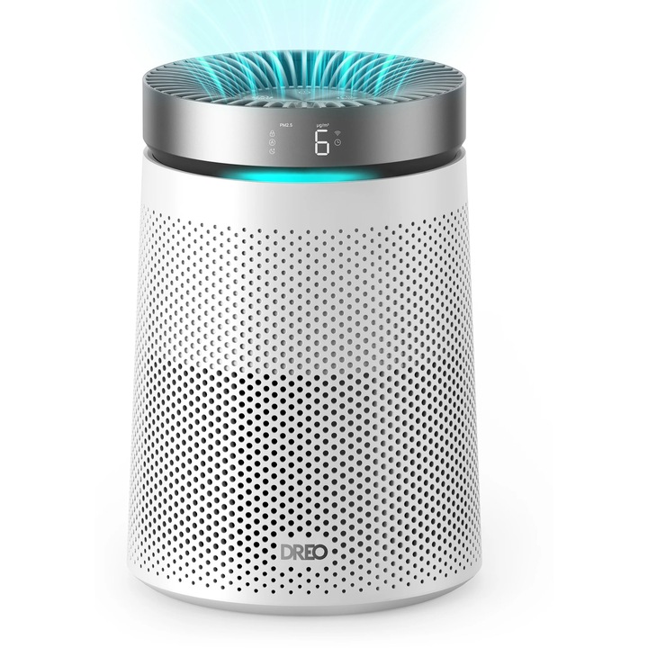 Purificator aer DREO Macro AP606, 173 m/h, Filtru 3 în 1 H13 True HEPA, Alb, până la 15 m²