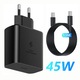 Incarcator Fast Charge, Yulinland, 45 W, USB-C, 1.5m USB-C la C, Compatibil iPhone, Samsung, Huawei, Xiaomi, Smartwatch, Negru
