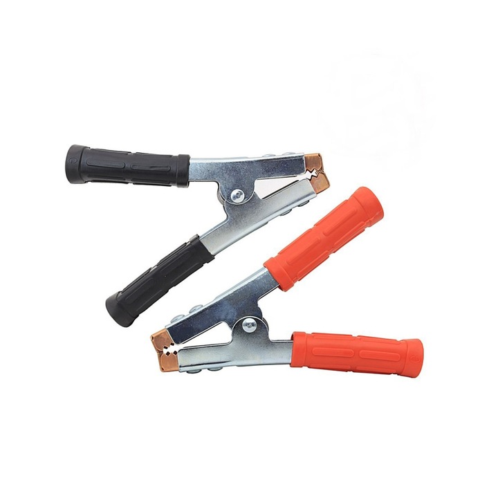 Set Clesti Pentru Cablu de Pornire Auto idealSTORE, Curent Maxim Suportat 400A, Manere Ergonomice cu Izolatie, Clema Metalica Rezistenta, Permit Pornirea Rapida, Usor de Utilizat, Compatibilitatea Universala