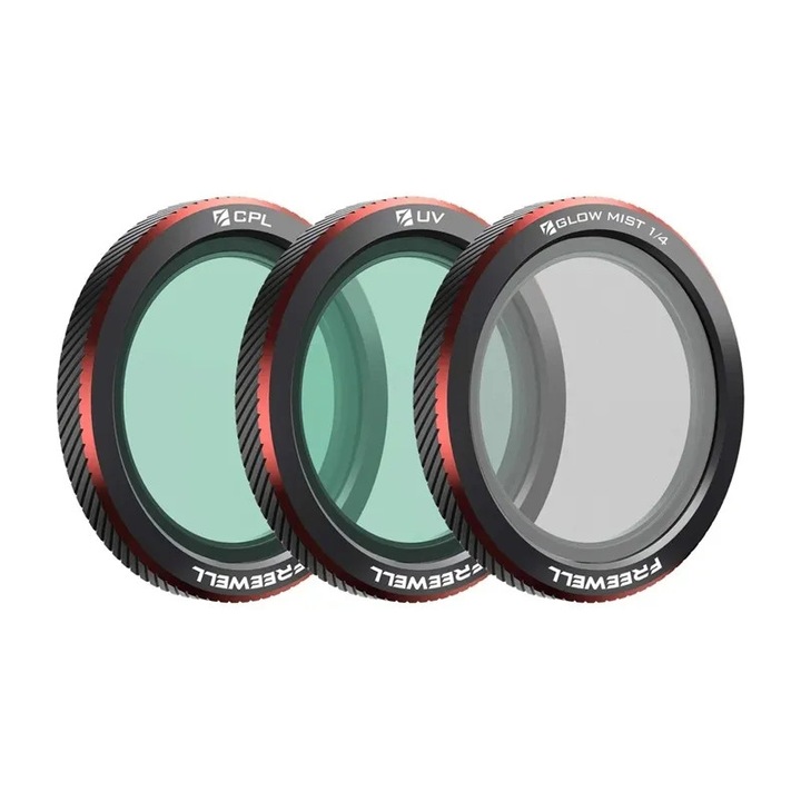 Set filtre magnetice Freewell NEO 2, "Everyday", UV, CPL, Glow Mist 1/4, pentru drone DJI NEO 2
