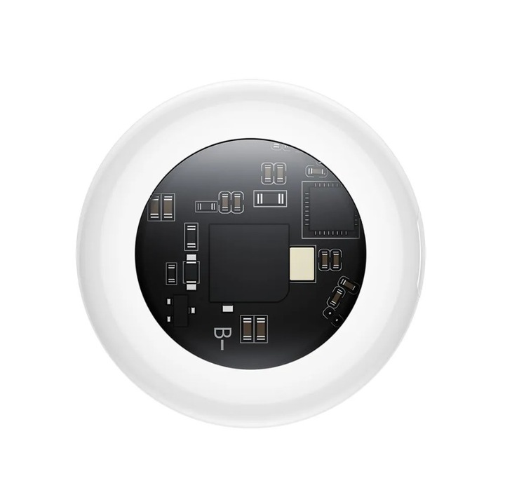 Intelligens lokalizátor, Hoco E91B, poggyász kiegészítő, Apple Find My kompatibilis, fehér