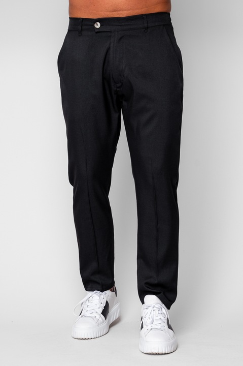 Hosszú nadrág gumival és gombbal Fekete 19925, Fekete