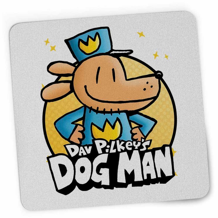 Mousepad Dog Man Dav Pilkey Aventuri Caine Politist, 21x19cm