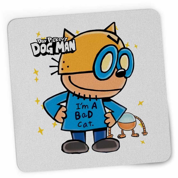 Mousepad Dog Man Bad Cat Capitan Chilot Dogman, 21x19cm