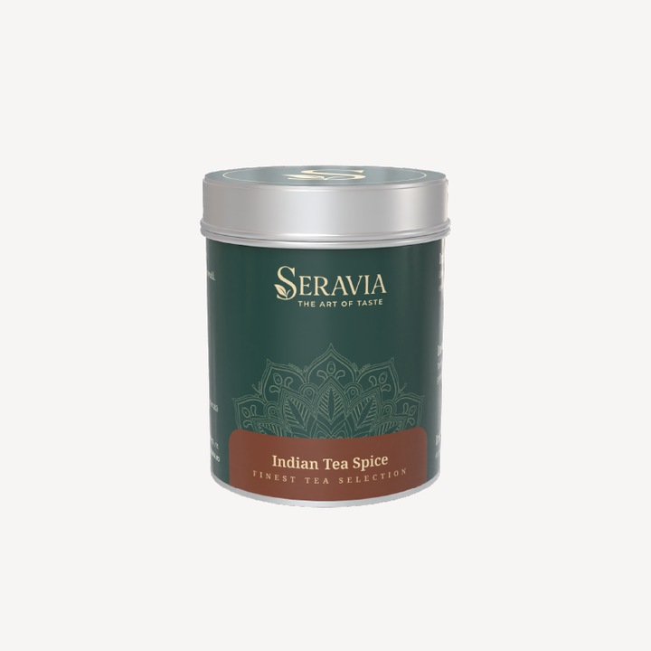Ceai Premium Seravia, ghimbir și scorțișoară, 60g, set cu filtru și linguriță